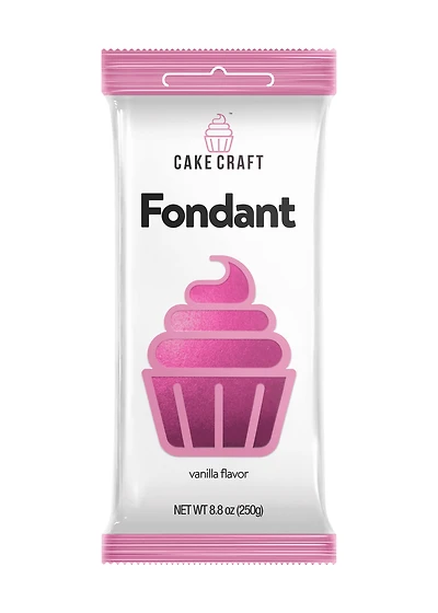Fondant roulé Cake Craft – Rose rosé, 250 g (8,8 oz), aromatisé à la vanille, texture lisse, idéal pour décorer les gâteaux et les friandises