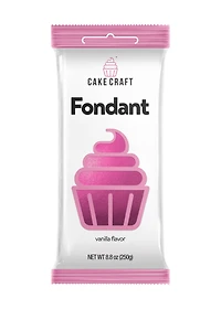 Fondant roulé Cake Craft – Rose rosé, 250 g (8,8 oz), aromatisé à la vanille, texture lisse, idéal pour décorer les gâteaux et les friandises
