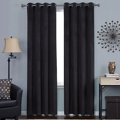 Panneau de fenêtre occultant à œillets de 84 po en velours Hometrends 1 panneau, 50" x 84"