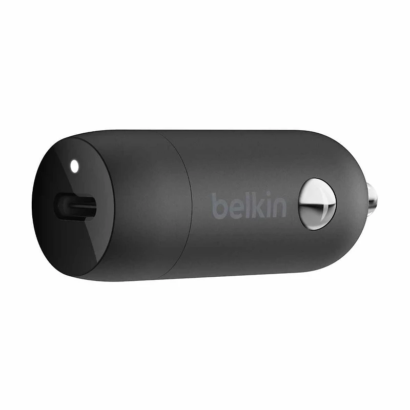 Belkin BoostCharge 30W USB-C PD PPS Car Charger and USB-C to USB-C Cable Black