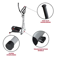 Elliptique magnétique intelligent Sunny Health & Fitness Essentials Series avec connectivité Bluetooth améliorée exclusive de l’application SunnyFit® - SF-E322902