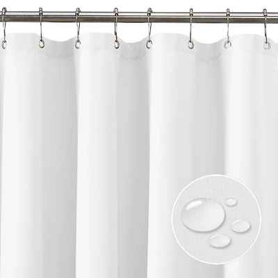 Rideau ou doublure de rideau de douche en tissu hydrofuge 100 % étanche 178 cm x 183 cm