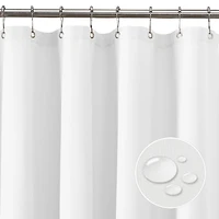 Rideau ou doublure de rideau de douche en tissu hydrofuge 100 % étanche 178 cm x 183 cm