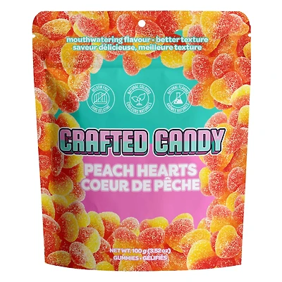 Crafted Candy Peches Vegetaliennes Pêches végétaliennes à base de plantes