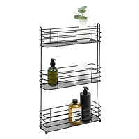 Era Tour de bain à trois niveaux Slim Mesh, noir 15.32x24.40po Tour de bain à trois niveaux