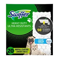 Recharges de linges secs multi-surfaces ultra résistants pour animaux domestiques pour balai Swiffer, pour balayer et nettoyer les planchers, fraîcheur Febreze, 20unités 20CT