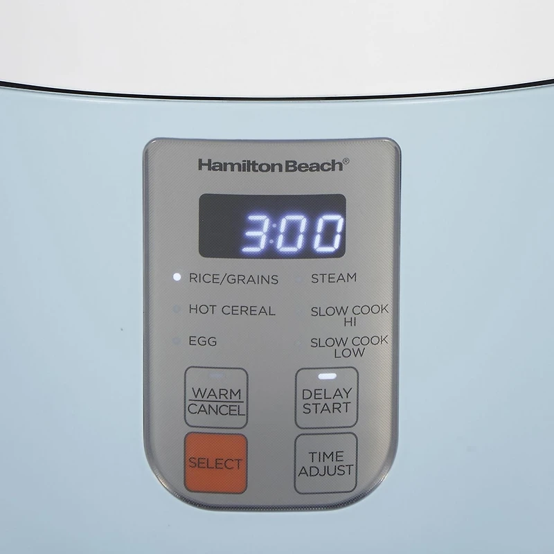Hamilton Beach Multi-Function Rice Cooker, 12 Cup / 3 Quart Capacity, Blue (37561)