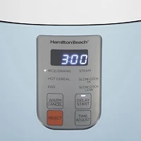 Hamilton Beach Multi-Function Rice Cooker, 12 Cup / 3 Quart Capacity, Blue (37561)