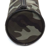 Pen+Gear Khaki Green Camo Barrel Pencil Pouch in Durable Polyester