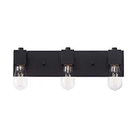 Applique murale noir mat à 3 ampoules de 18 po, 63000018