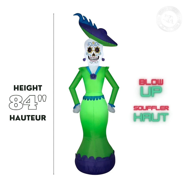 Gemmy Halloween Inflatable Day of the Dead Woman