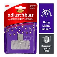 Command® Adjustables™ Repositionable Clips 17840CLR-14EF, 0.5 lb, 14 Clips, 30 Strips