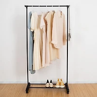 Mainstays Simple Single Rod Garment Rack, Black