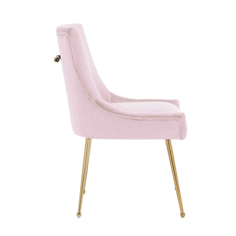 Chaises Heye II roses (lot de 4) pour salle à manger (Silver Import)
