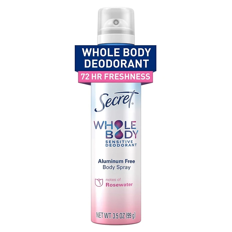 Secret Whold Body Spray, Rose, 99G