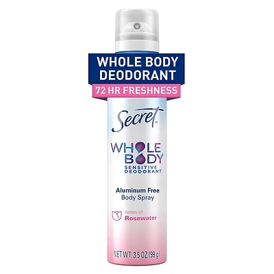 Secret Whold Body Spray, Rose, 99G