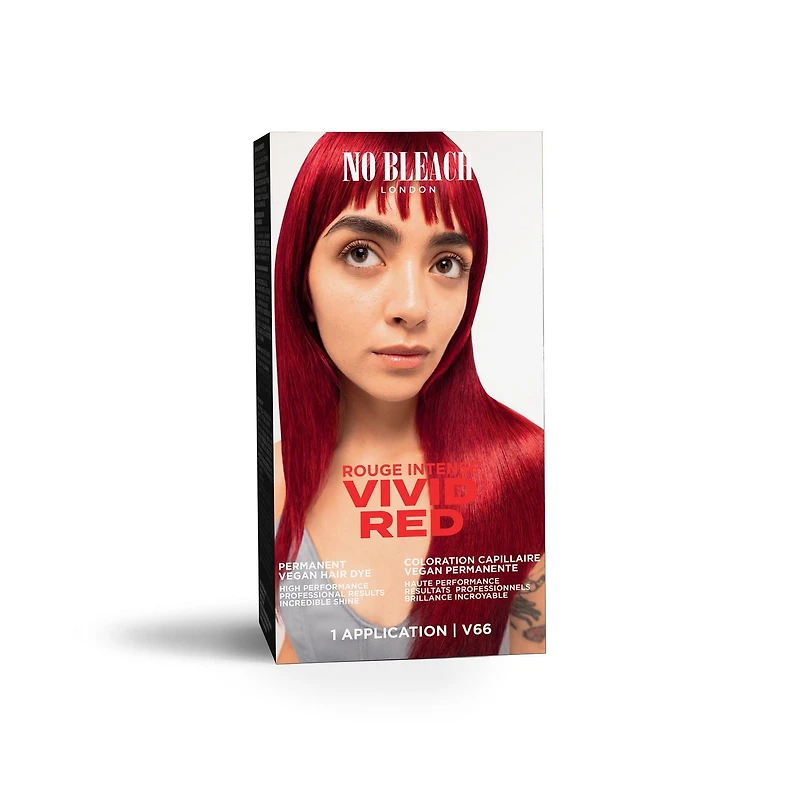 Bleach London Vivid Red Permanent Kit, Vegan permanent hair dye