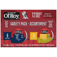 Ol' Roy Grilled Chicken Flavour and Porterhouse Flavour Dog Food Variety Pack for Small Adult Dogs 18KG
