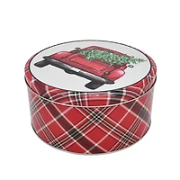 Holiday time round tin Large