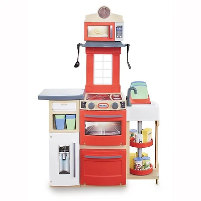 Little Tikes Cuisine 'n Magasin Faire Jouer Ensemble de Jouets de Cuisine pour les Enfants, Rouge