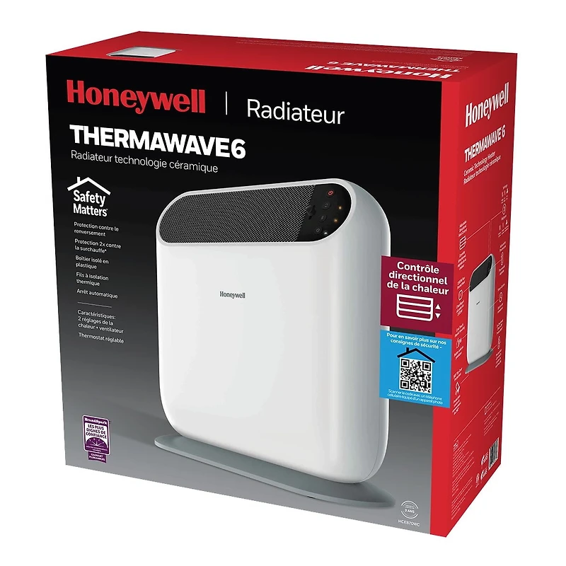 Honeywell HCE870WC ThermaWaveᵀᴹ 6 Ceramic Technology Heater