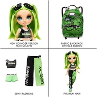 Rainbow High Jr High Jade Hunter - poupée-mannequin VERTE de 9 po (23 cm)