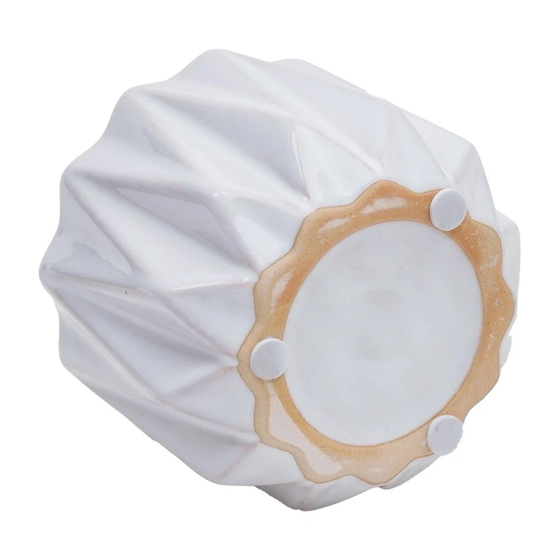 Better Homes & Gardens Céramique Pot à motif géométrique de 12,7 cm-Blanc Pot de fleur