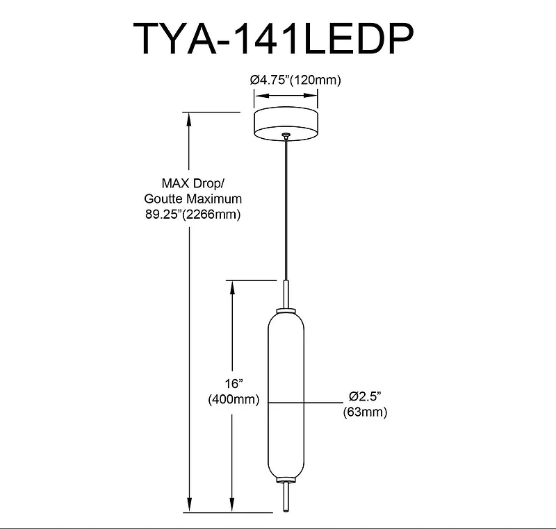 Typha Pendant - 10W - Matte Black - White Opal Glass