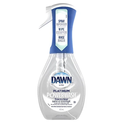 Dawn Free & Clear Powerwash Dish Spray, Dish Soap, Pear Scent, 473 mL