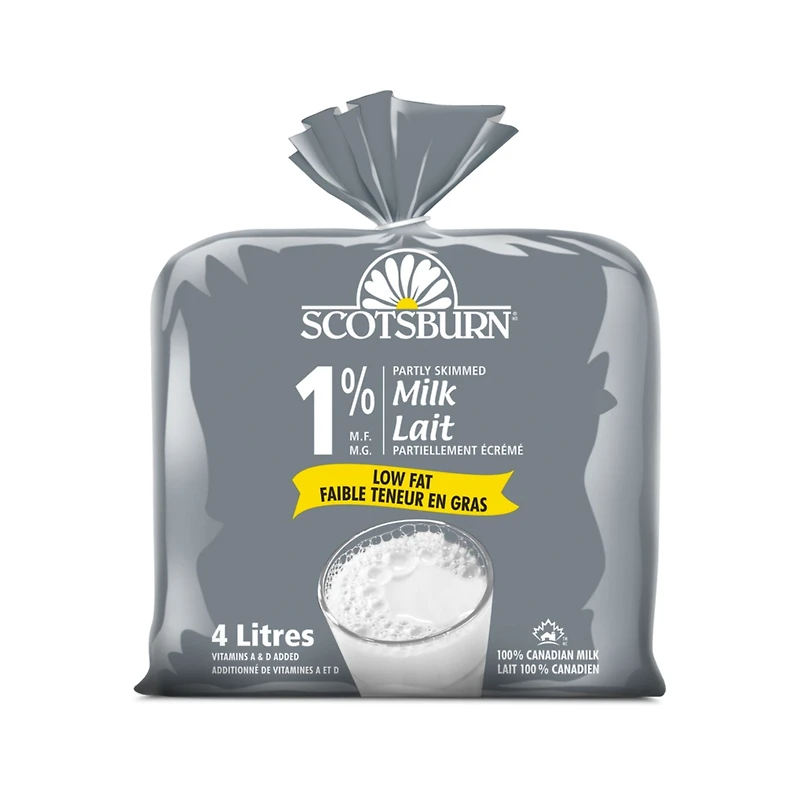 Scotsburn Lait partiellement écrémé 1 % 4L