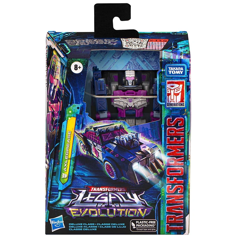 Transformers Generations Legacy Evolution, figurine Axlegrease classe Deluxe de 14 cm, pour filles et garçons, à partir de 8 ans