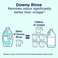 Downy Purifying Rinse Laundry Odour Remover, Cool Cotton Scent, Fabric Softener and Laundry Odour Removal Rinse, Fights Odours at the source, HE Compatible