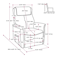 Fauteuil inclinable électrique rembourré Ashley de CorLiving pour adultes avec coussin de tête supplémentaire!