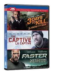 Film, 3 Days to Kill/Captive/Faster - DVD Triple Feature