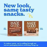 MadeGood Cookie Crumble Chocolate Drizzled Granola Bars 5pk, 5 x 24 g