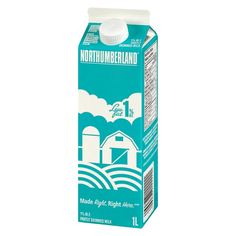 Lait partiellement écrémé 1 % Northumberland 1 litre