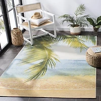 SAFAVIEH Barbados Palm Leaves Outdoor Area Rug