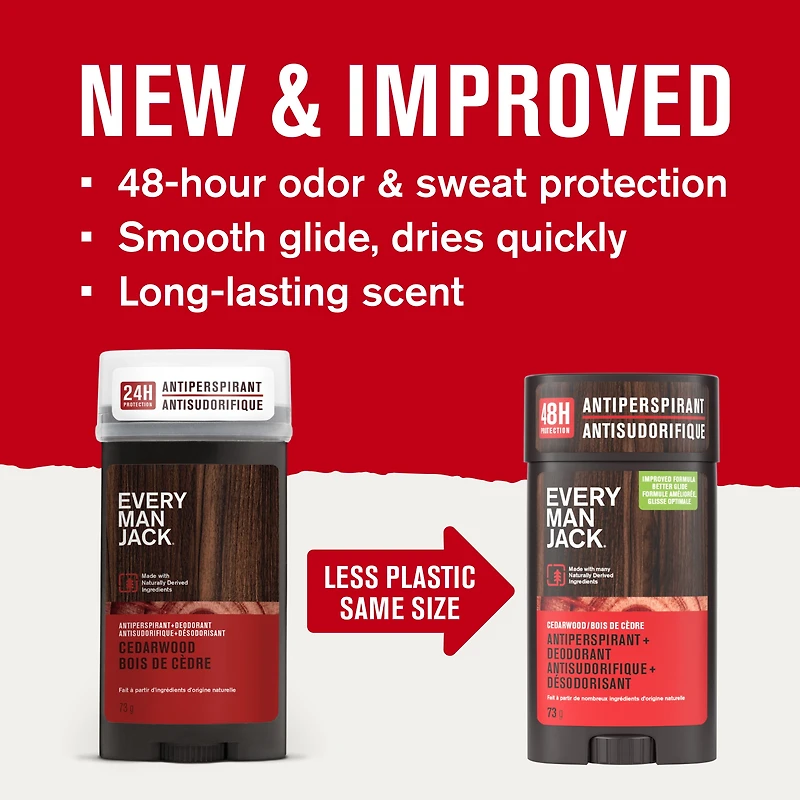Every Man Jack Antisudorifique Désodorisant Bois De Cèdre 73 Grammes