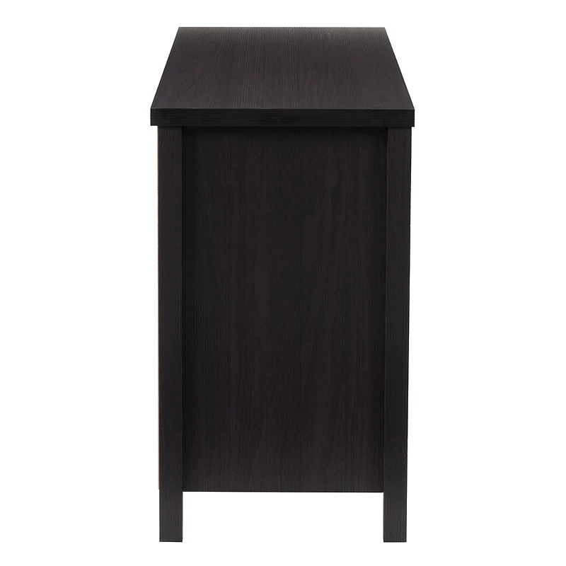 CorLiving Boston Modern Engineered Wood 6 Drawer Wide Adult Dresser with Interlocking Drawers, Black