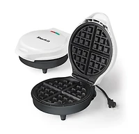 Starfrit Electric Waffle Maker - 7" Ceramic Non-Stick Cooking Surface - Scratch Resistant - 900W - White, CERAMIC WAFFLE MAKER