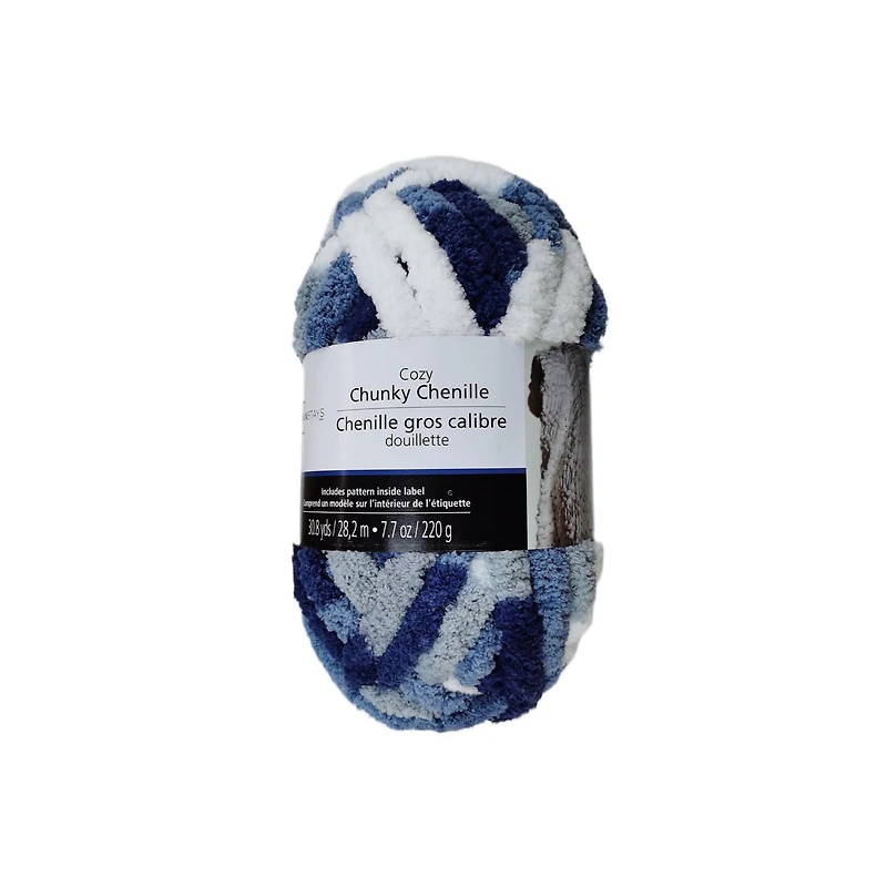 Fil chenille de gris chaud confortable de MAINSTAYS Fil 100% polyester