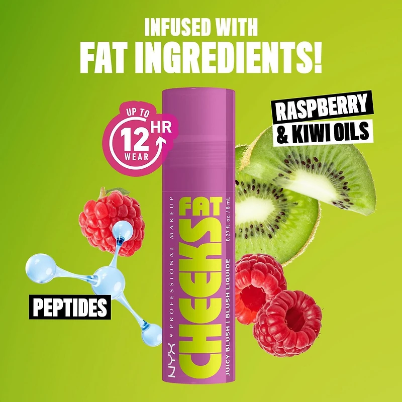 NYX Professional Makeup Fard à joues liquide Fat Cheeks Avec huiles et peptides