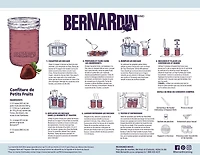 Bernardin Smooth-Sided Mason Jars with Lids and Bands, Regular Mouth, 250 mL
