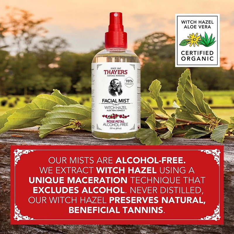 Thayers Rose Petal Facial Mist, Alcohol-Free Facial Mist