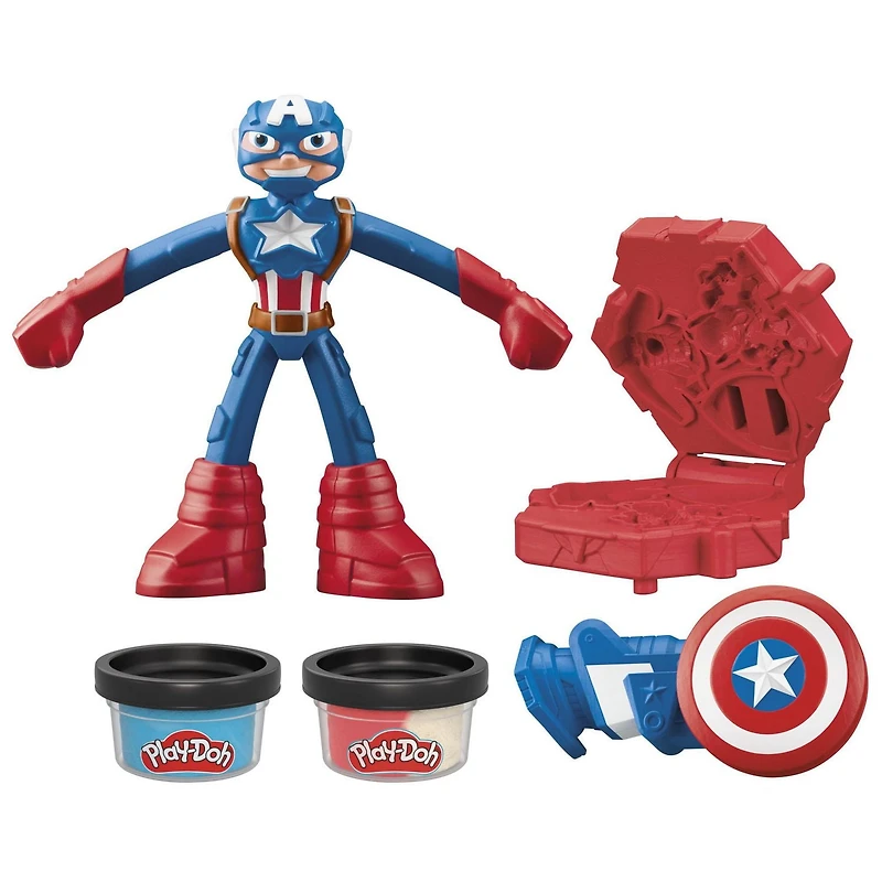 Play-Doh Marvel Captain America Stamping Shield Action Figure Playset