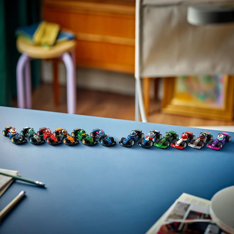 LEGO F1 Collectible Race Cars 6 Pack - Building Set for Boys and Girls, Ages 6+ - Birthday Gift Idea for Racing Fans - Mystery Box with 6 Surprise F1 Model Cars - Great Travel Toy - 66796