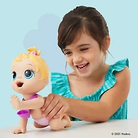 Baby Alive Lil Snacks Doll, Eats and "Poops," 8-inch Baby Doll Toy, Kids 3 and Up, Blonde Hair