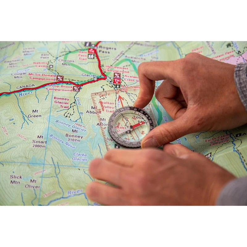 Coghlan's Map Compass with Rotating, Liquid-Filled Housing and See-Through base, Scales: mm, in, km, and mi