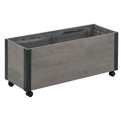 Grapevine 24IN FSC Recycled Wood Planter with Casters