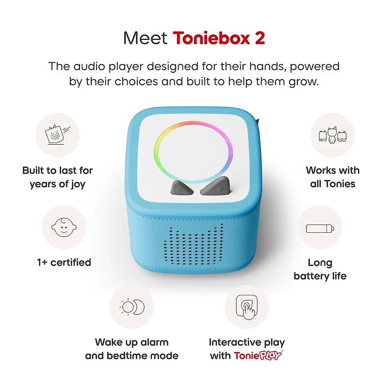 tonies Coffret Toniebox 2 – Disney Frozen - Bleu Ciel (Anglais)